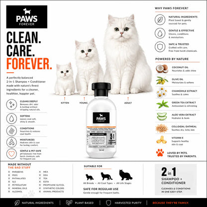 2in1 Pet Shampoo + Conditioner for Dogs and Cats